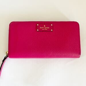 KATE SPADE Wellesley Place Neda Wallet Pink Zip Around